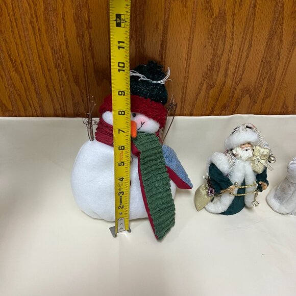 Christmas Figurines Snowman & Santa Clauses Holiday Decorations Vintage Ornament - Picture 2 of 15
